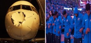 Monde: L’avion de l’équipe Oklahoma City de la NBA percuté en plein vol par un objet non identifié